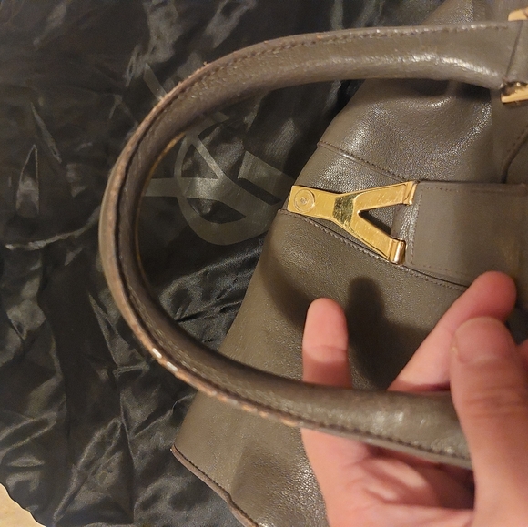 YSL 2 way-mini cabas bag in grey - Picture 17 of 17